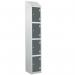 Laminate Splash Door Locker Withsloping Top - 4 Compartment - Graphite Grey Doors 415060
