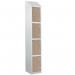 Laminate Splash Door Locker Withsloping Top - 4 Compartment - Oak Doors 415061