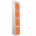 Laminate Splash Door Locker Withsloping Top - 4 Compartment - Clementine Doors 415065