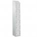 Laminate Splash Door Locker Withsloping Top - 6 Compartment - Light Grey Doors 415069