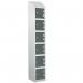 Laminate Splash Door Locker Withsloping Top - 6 Compartment - Graphite Grey Doors 415070