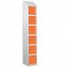Laminate Splash Door Locker Withsloping Top - 6 Compartment - Clementine Doors 415075