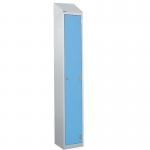 Laminate Splash Door Lockers Withsloping Top - 1 Compartment - Campanula Blue Door 415077