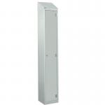 Laminate Splash Door Lockers Withsloping Top - 1 Compartment - Light Grey Door 415079
