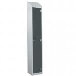 Laminate Splash Door Lockers Withsloping Top - 1 Compartment - Graphite Grey Door 415080