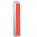 Laminate Splash Door Lockers Withsloping Top - 1 Compartment - Spectrum Red Door 415082