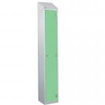 Laminate Splash Door Lockers Withsloping Top - 1 Compartment - Vibrant Green Door 415084