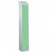 Laminate Splash Door Lockers Withsloping Top - 1 Compartment - Vibrant Green Door 415084