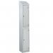 Laminate Splash Door Lockers Withsloping Top - 2 Compartment - Light Grey Doors 415089