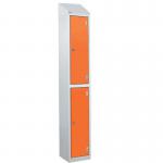 Laminate Splash Door Lockers Withsloping Top - 2 Compartment - Clementine Doors 415095