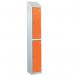Laminate Splash Door Lockers Withsloping Top - 2 Compartment - Clementine Doors 415095