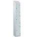 Laminate Splash Door Lockers Withsloping Top - 3 Compartment - Light Grey Door 415099