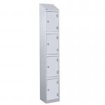 Laminate Splash Door Lockers Withsloping Top - 4 Compartment - Light Grey Doors 415109