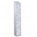 Laminate Splash Door Lockers Withsloping Top - 4 Compartment - Light Grey Doors 415109