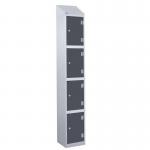 Laminate Splash Door Lockers Withsloping Top - 4 Compartment - Graphite Grey Doors 415110