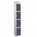Laminate Splash Door Lockers Withsloping Top - 4 Compartment - Graphite Grey Doors 415110