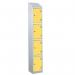 Laminate Splash Door Lockers Withsloping Top - 4 Compartment - Spectrum Yellow Doors 415113