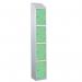 Laminate Splash Door Lockers Withsloping Top - 4 Compartment - Vibrant Green Doors 415114