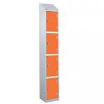 Laminate Splash Door Lockers Withsloping Top - 4 Compartment - Clementine Doors 415115