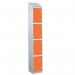 Laminate Splash Door Lockers Withsloping Top - 4 Compartment - Clementine Doors 415115
