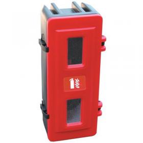 Front Loader Fire Extinguisher Cabinet Black & Red, 1 6Kg Ext, 700X320X255 415263