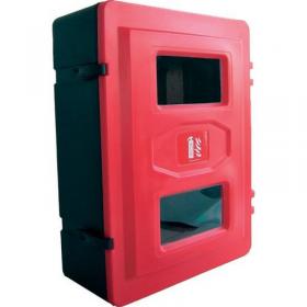 Front Loader Fire Extinguisher Cabinet Black & Red, 720 X 585 X 270 415269