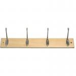 4 Hook Standard Hookrail 4 X Cp on Pine Board 415389
