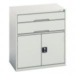 Medium Duty Greygrey Drawer Cabinets,1 X 125 Mm, 1 X 175 mm Drawers and 1 X 525 mm Cupboard 415502