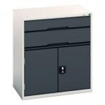Medium Duty Greyanthracite Drawer Cabinets,1 X 125 Mm, 1 X 175 mm Drawers and 1 X 525 mm Cupboard 415503