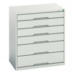 Medium Duty Greygrey Drawer Cabinets,1 X 100 Mm, 3 X 125 mm and 2 X 175 mm Drawers 415505
