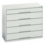 Verso Static Greygrey Drawer Cabineth X W X D 900 X 1050 X 550 with 5 Drawers 415511