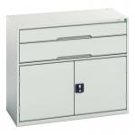 Verso Static Greygrey Drawer Cabineth X W X D 900 X 1050 X 550 with 2 Drawers & Cupboard 415514