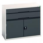 Verso Static Greyanthracite Drawer Cabineth X W X D 900 X 1050 X 550 with 2 Drawers & Cupboard 415515