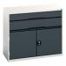 Verso Static Greyanthracite Drawer Cabineth X W X D 900 X 1050 X 550 with 2 Drawers & Cupboard 415515