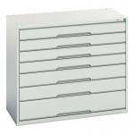 Verso Static Greygrey Drawer Cabineth X W X D 900 X 1050 X 550 with 7 Drawers 415517