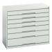 Verso Static Greygrey Drawer Cabineth X W X D 900 X 1050 X 550 with 7 Drawers 415517