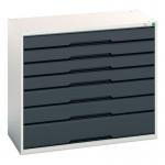 Verso Static Greyanthracite Drawercabinet H X W X D 900 X 1050 X 550 with 7 Drawers 415518