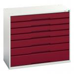 Verso Static Greyred Drawer Cabineth X W X D 900 X 1050 X 550 with 7 Drawers 415519