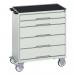 5 Drawer Mobile Cabinet Greygrey- H X W X D: 965 X 800 X 550 415520