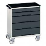 5 Drawer Mobile Cabinet Greyanthracite- H X W X D: 965 X 800 X 550 415521
