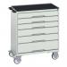 6 Drawer Mobile Cabinet Greygrey- H X W X D: 965 X 800 X 550 415523