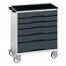 6 Drawer Mobile Cabinet Greyanthracite- H X W X D: 965 X 800 X 550 415524