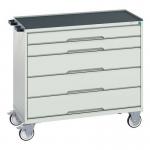 5 Drawer Mobile Cabinet Greygrey- H X W X D: 965 X 1050 X 550 415526