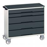 5 Drawer Mobile Cabinet Greyanthracite- H X W X D: 965 X 1050 X 550 415527