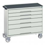 6 Drawer Mobile Cabinet Greygrey- H X W X D: 965 X 1050 X 550 415529