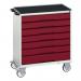 Verso Drawer Cabinet Greyredh X W X D 965 X 800 X 550 Mm, with 7 Drawers 415534