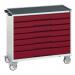 Verso Drawer Cabinet Greyredh X W X D 965 X 1050 X 550 Mm, with 7 Drawers 415540