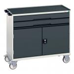 Verso Drawer Cabinet Greyanthraciteh X W X D 965 X 1050 X 550 Mm, with 2 Drawers & Cupboard 415542