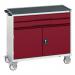 Verso Drawer Cabinet Greyred H Xw X D 965 X 1050 X 550 Mm, with 2 Drawers & Cupboard 415543