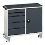 Mobile Cabinet Greyanthracitewith Cupboard and 5 Drawers 415545